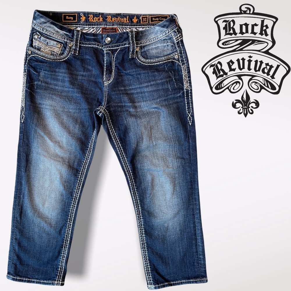 ROCK REVIVAL Betty Easy Stretch Cropped Jean